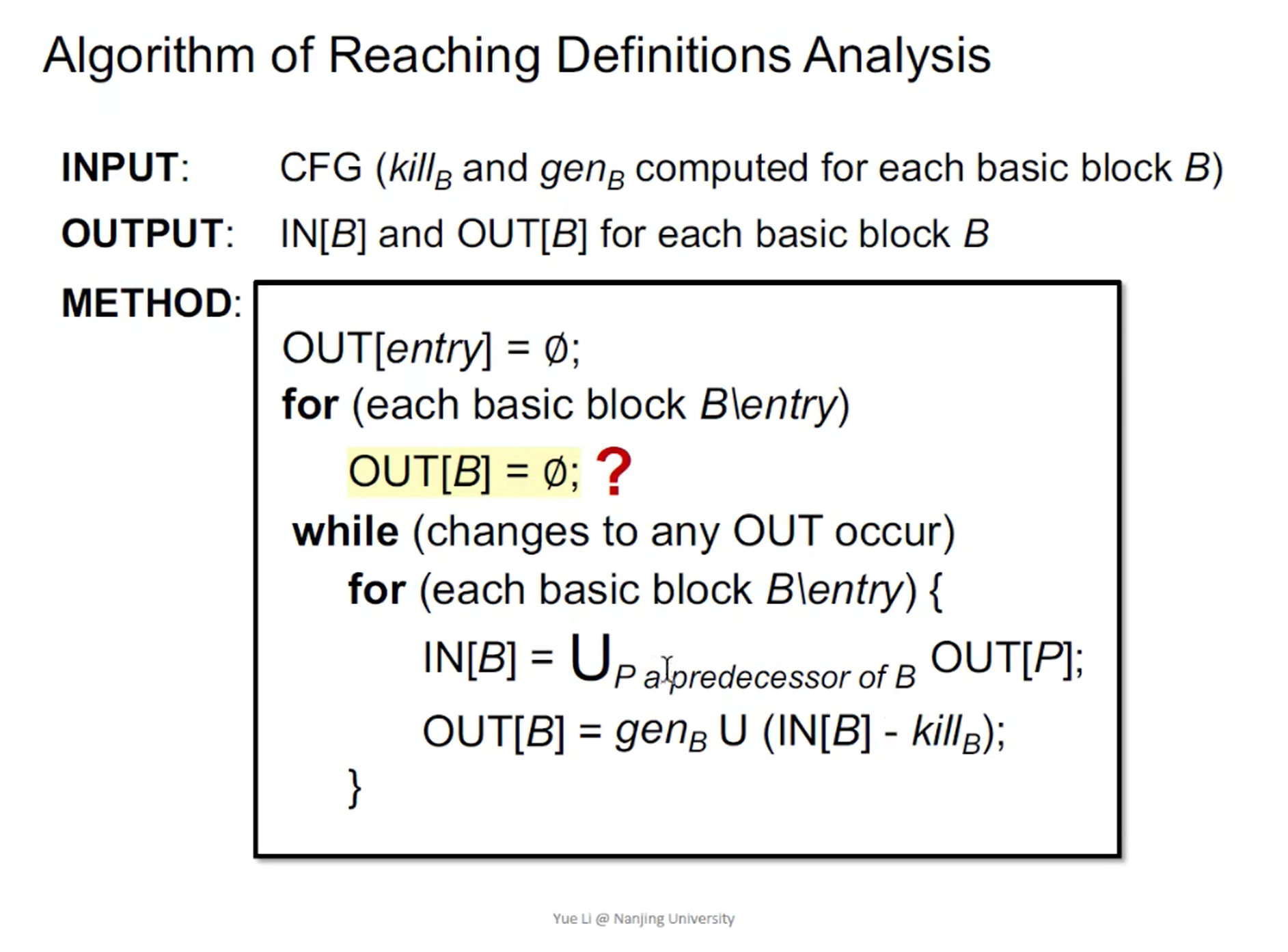 ReachingDefinitionAnalysis